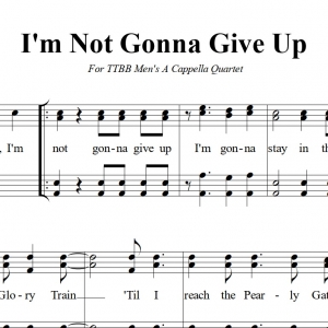 I&#039;m Not Gonna Give Up - TTBB Sheet Music