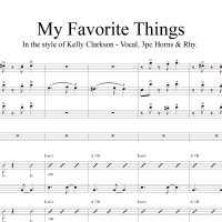 My Favorite Things - In the style of Kelly Clarkson - 3 Horns and Rhythm accmpt