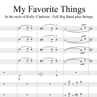 My Favorite Things - In the style of Kelly Clarkson - Full Big Band and opt Strings accmpt