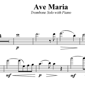Ave Maria - Trombone Solo with Piano Acc.
