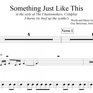 Something Just Like This - 3 horn chart