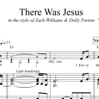 There Was Jesus - LOWERED KEY - TTBB Vocals with Piano